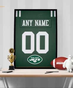 Unique New York Jets Jersey Poster Print, Personalized with Your Name and Number, Wall Decor for Any Home or Office