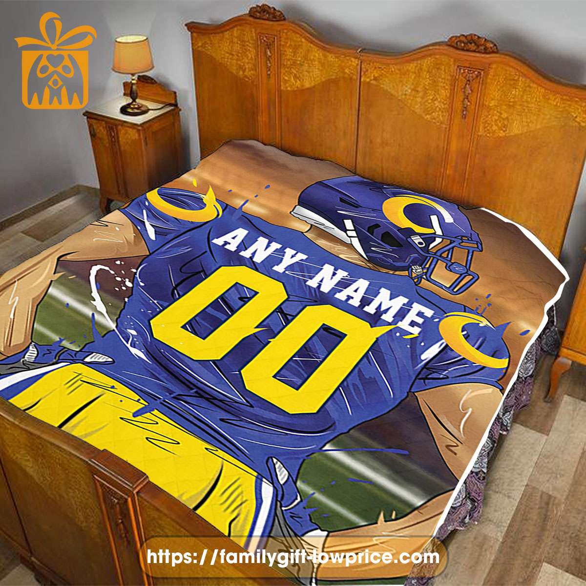 Los Angeles Rams Jersey - Personalized NFL Blanket with Custom Name & Number | Unique Fan Gift