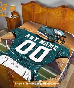 Philadelphia Eagles Blanket – Personalized NFL Blanket with Custom Name & Number | Unique Fan Gift
