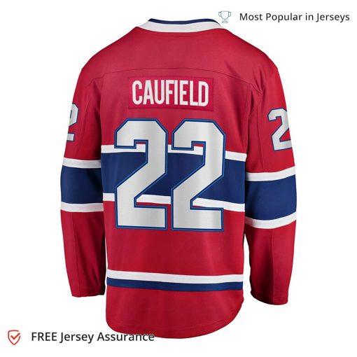 Cole Caufield Jersey – Men’s Montreal Canadiens 2017-18 Red Home Breakaway Replica