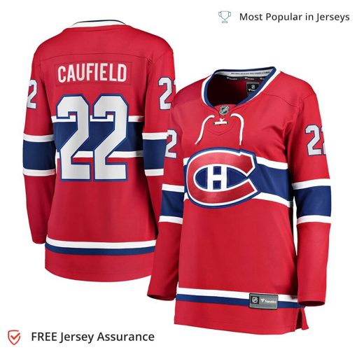 Cole Caufield Jersey – Women’s Montreal Canadiens 2017-18 Red Home Breakaway Replica