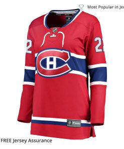 Cole Caufield Jersey - Women's Montreal Canadiens 2017-18 Red Home Breakaway Replica