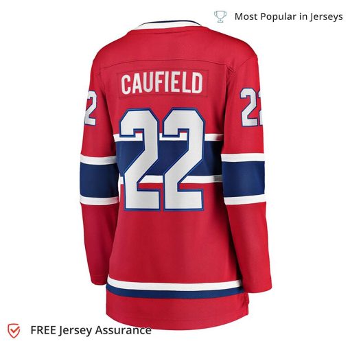 Cole Caufield Jersey – Women’s Montreal Canadiens 2017-18 Red Home Breakaway Replica