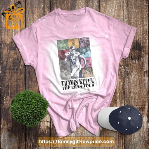 Travis Kelce The Eras Tour Shirt: Vintage KC Chiefs Bleached T-Shirt & Football Fan Gifts