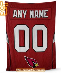 Arizona Cardinals Blanket-Inspired NFL Blanket – Customizable with Names & Number - Perfect Personalized Blankets 2