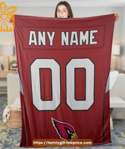 Arizona Cardinals Blanket-Inspired NFL Blanket – Customizable with Names & Number - Perfect Personalized Blankets 1