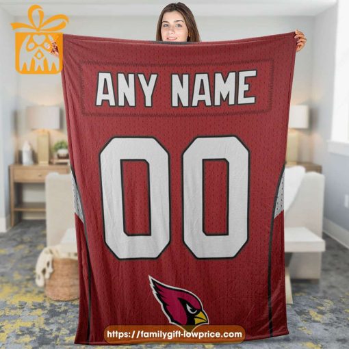 Arizona Cardinals Blanket-Inspired NFL Jersey – Customizable with Names & Number – Perfect Personalized Blankets