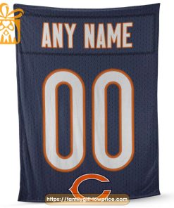 Chicago Bears Blanket-Inspired NFL Blanket – Customizable with Names & Number - Perfect Personalized Blankets 1