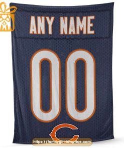 Personalized Chicago Bears Jersey Blanket - Custom Name & Number NFL Gift 2