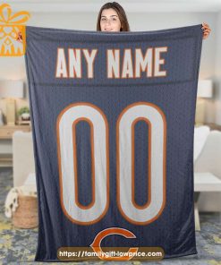 Chicago Bears Blanket-Inspired NFL Blanket – Customizable with Names & Number - Perfect Personalized Blankets 2