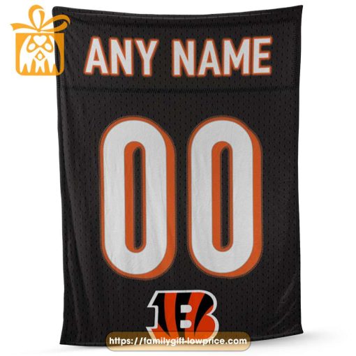 Cincinnati Bengals Blanket-Inspired NFL Jersey – Customizable with Names & Number – Perfect Personalized Blankets