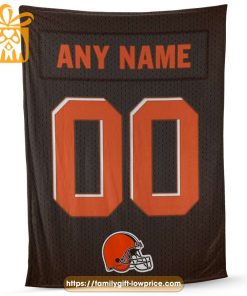 Cleveland Browns Blanket-Inspired NFL Blanket – Customizable with Names & Number - Perfect Personalized Blankets 1