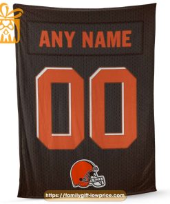 Personalized Cleveland Browns Jersey Blanket - Custom Name & Number NFL Gift 2