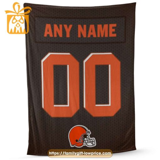 Cleveland Browns Blanket-Inspired NFL Jersey – Customizable with Names & Number – Perfect Personalized Blankets