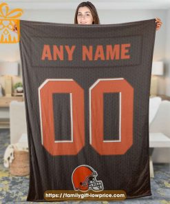 Cleveland Browns Blanket-Inspired NFL Blanket – Customizable with Names & Number - Perfect Personalized Blankets 2