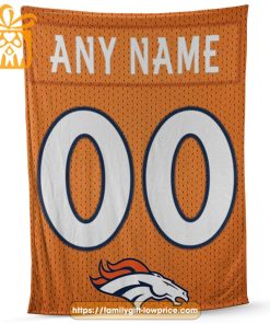 Denver Broncos Blanket-Inspired NFL Blanket – Customizable with Names & Number - Perfect Personalized Blankets 2