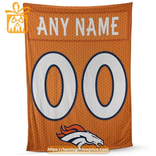 Denver Broncos Blanket-Inspired NFL Jersey – Customizable with Names & Number – Perfect Personalized Blankets