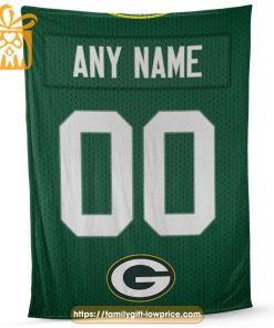 Green Bay Packers Blanket-Inspired NFL Jersey – Customizable with Names & Number - Perfect Personalized Blankets 2