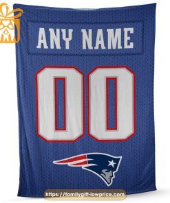 New England Patriots Blanket-Inspired NFL Jersey – Customizable with Names & Number - Perfect Personalized Blankets 2