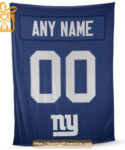 Custom New York Giants NFL Blanket – Add Your Name & Number – Ideal Fan Gift