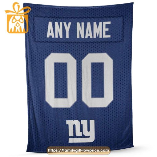 Custom New York Giants NFL Blanket – Add Your Name & Number – Ideal Fan Gift