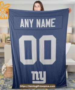 Custom New York Giants NFL Blanket – Add Your Name & Number – Ideal Fan Gift 1