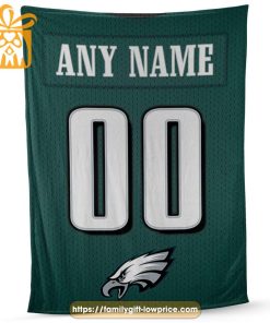 Philadelphia Eagles Blanket-Inspired NFL Jersey – Customizable with Names & Number - Perfect Personalized Blankets 2