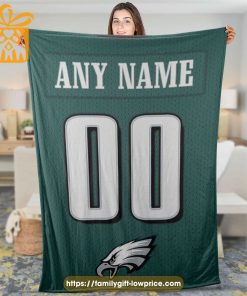 Philadelphia Eagles Blanket-Inspired NFL Jersey – Customizable with Names & Number - Perfect Personalized Blankets 1