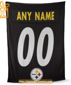 Pittsburgh Steelers Blanket-Inspired NFL Jersey – Customizable with Names & Number - Perfect Personalized Blankets 2