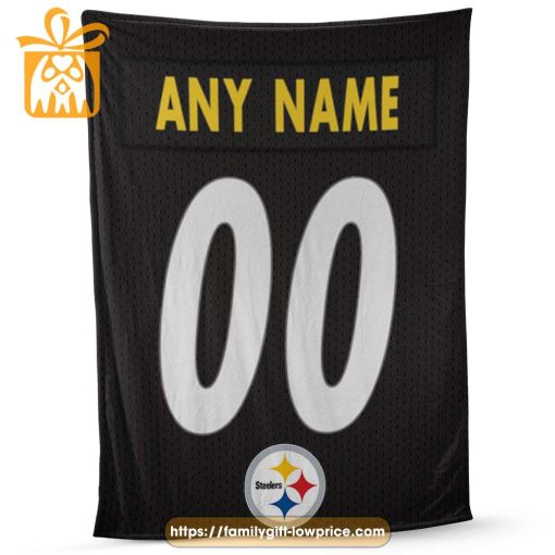 Pittsburgh Steelers Blanket-Inspired NFL Jersey – Customizable with Names & Number – Perfect Personalized Blankets