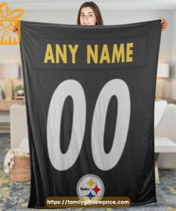 Pittsburgh Steelers Blanket-Inspired NFL Jersey – Customizable with Names & Number - Perfect Personalized Blankets 1
