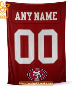 San Francisco 49ers Blanket-Inspired NFL Jersey – Customizable with Names & Number - Perfect Personalized Blankets 2