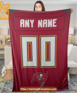 Tampa Bay Buccaneers Blanket-Inspired NFL Jersey – Customizable with Names & Number - Perfect Personalized Blankets 1