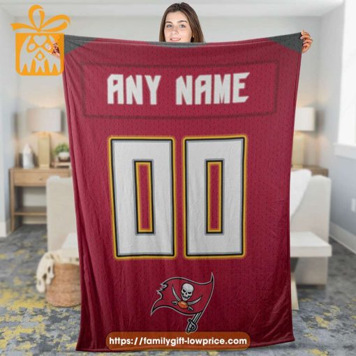 Tampa Bay Buccaneers Blanket-Inspired NFL Jersey – Customizable with Names & Number – Perfect Personalized Blankets