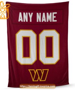 Washington Commanders Blanket-Inspired NFL Jersey – Customizable with Names & Number - Perfect Personalized Blankets 2