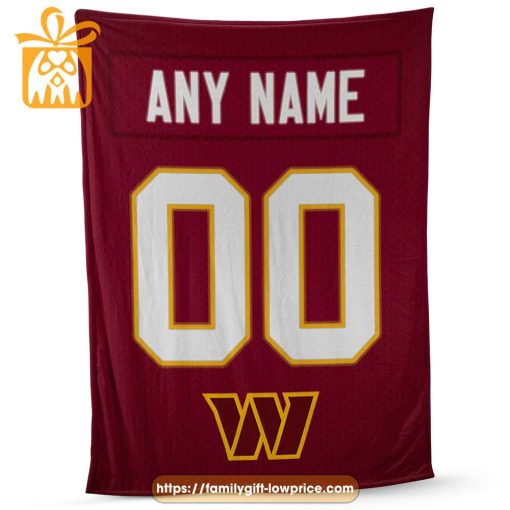 Washington Commanders Blanket-Inspired NFL Jersey – Customizable with Names & Number – Perfect Personalized Blankets