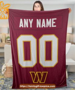 Washington Commanders Blanket-Inspired NFL Jersey – Customizable with Names & Number - Perfect Personalized Blankets 1