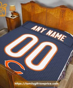 Chicago Bears Blanket-Inspired NFL Blanket – Customizable with Names & Number - Perfect Personalized Blankets