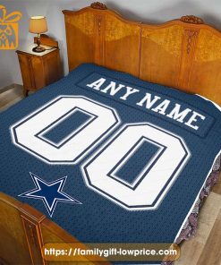 Dallas Cowboys Blanket-Inspired NFL Jersey – Customizable with Names & Number – Perfect Personalized Blankets