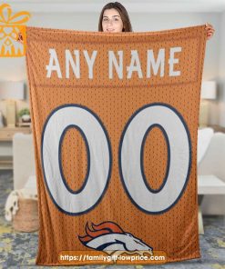 Denver Broncos Blanket-Inspired NFL Blanket – Customizable with Names & Number - Perfect Personalized Blankets 1