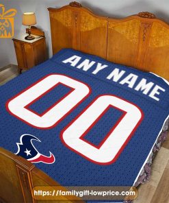 Houston Texans Blanket-Inspired NFL Jersey – Customizable with Names & Number – Perfect Personalized Blankets