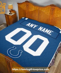 Indianapolis Colts Blanket-Inspired NFL Jersey – Customizable with Names & Number – Perfect Personalized Blankets