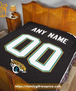 Jacksonville Jaguars Blanket-Inspired NFL Jersey – Customizable with Names & Number - Perfect Personalized Blankets