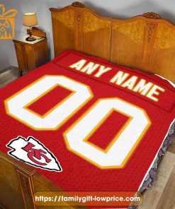 Kansas City Chiefs Blanket-Inspired NFL Jersey – Customizable with Names & Number – Perfect Personalized Blankets
