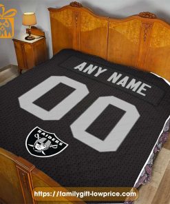 Raiders Blankets-Inspired NFL Jersey – Customizable with Names & Number – Perfect Personalized Blankets