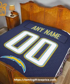 Los Angeles Chargers Blanket-Inspired NFL Jersey – Customizable with Names & Number – Perfect Personalized Blankets