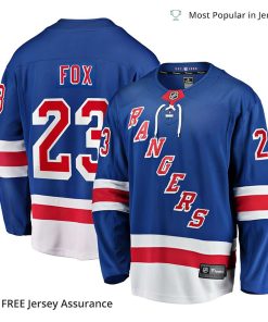 Men’s Adam Fox Jersey – New York Rangers Blue Home Premier Breakaway Player