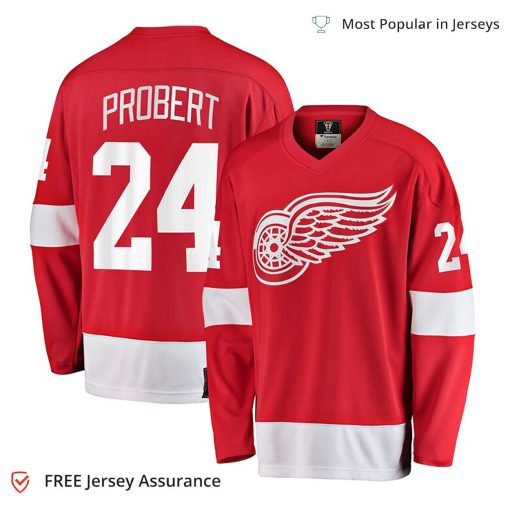 Men’s Bob Probert Jersey – Detroit Red Wings Red Premier Breakaway Retired Player