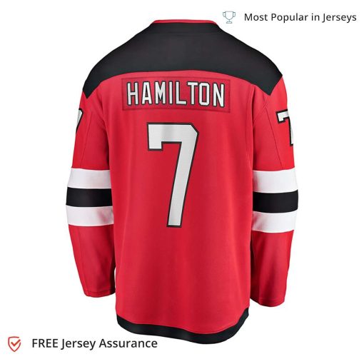 Men’s Dougie Hamilton Jersey – New Jersey Devils Red Breakaway Player