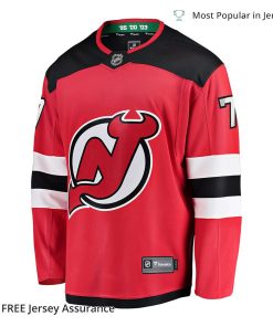 Mens Dougie Hamilton Jersey New Jersey Devils Red Home Premier Breakaway Player 1